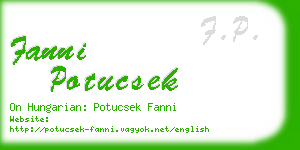 fanni potucsek business card